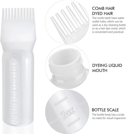 1 Pieces Hair Oil Applicator Bottle, Root Comb Applicator Bottle, Squeeze Hair Color Oiling Bottles for Hair Coloring