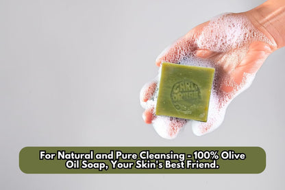 Pure Olive Oil Soap 6 Pcs 100% Natural Turkish Bar, Handmade, Cruelty-Free, Vegan, Moisturizing, Gentle on Skin and Hair, Suitable for Sensitive Skin, Eco-Friendly