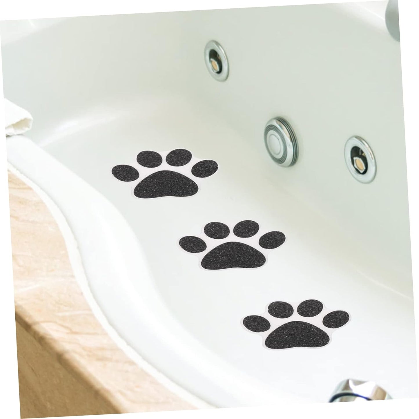 Anti-Slip Paw Print Stickers 9.5X9.5 Inch Non Slip Bath Decals for Bathtub Shower Floor and Stairs Adhesive Decorative Safety Grip Pads