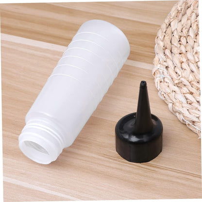 Empty Applicator Bottle Hair Dye Bottle Alicator Set Slant Tip Scale Applicator for Easy Mixing