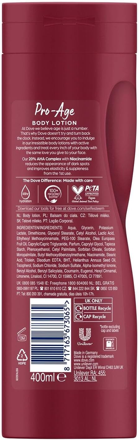Dove Nourishing Body Care Pro Age Body Lotion 400 ml (Pack of 1)