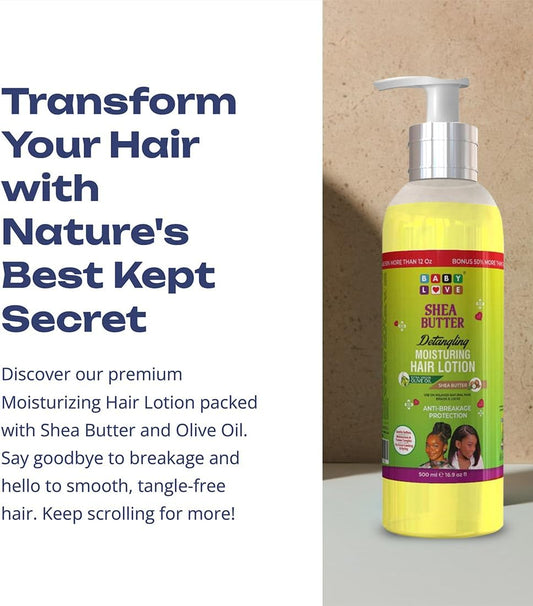 BABY LOVE KIDS NATURAL SHEA BUTTER DETANGLING MOISTURIZING LOTION 500ML