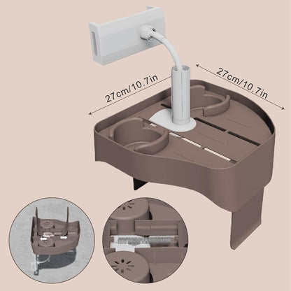 Hot Tub Cup Holder,Bathtub Side Table Tray - Adjustable Spa Caddy with 2 Cup Holders for Bathtub Outdoor Inflatable Pool Wall Thickness of 5.9 to 9.8 Inches