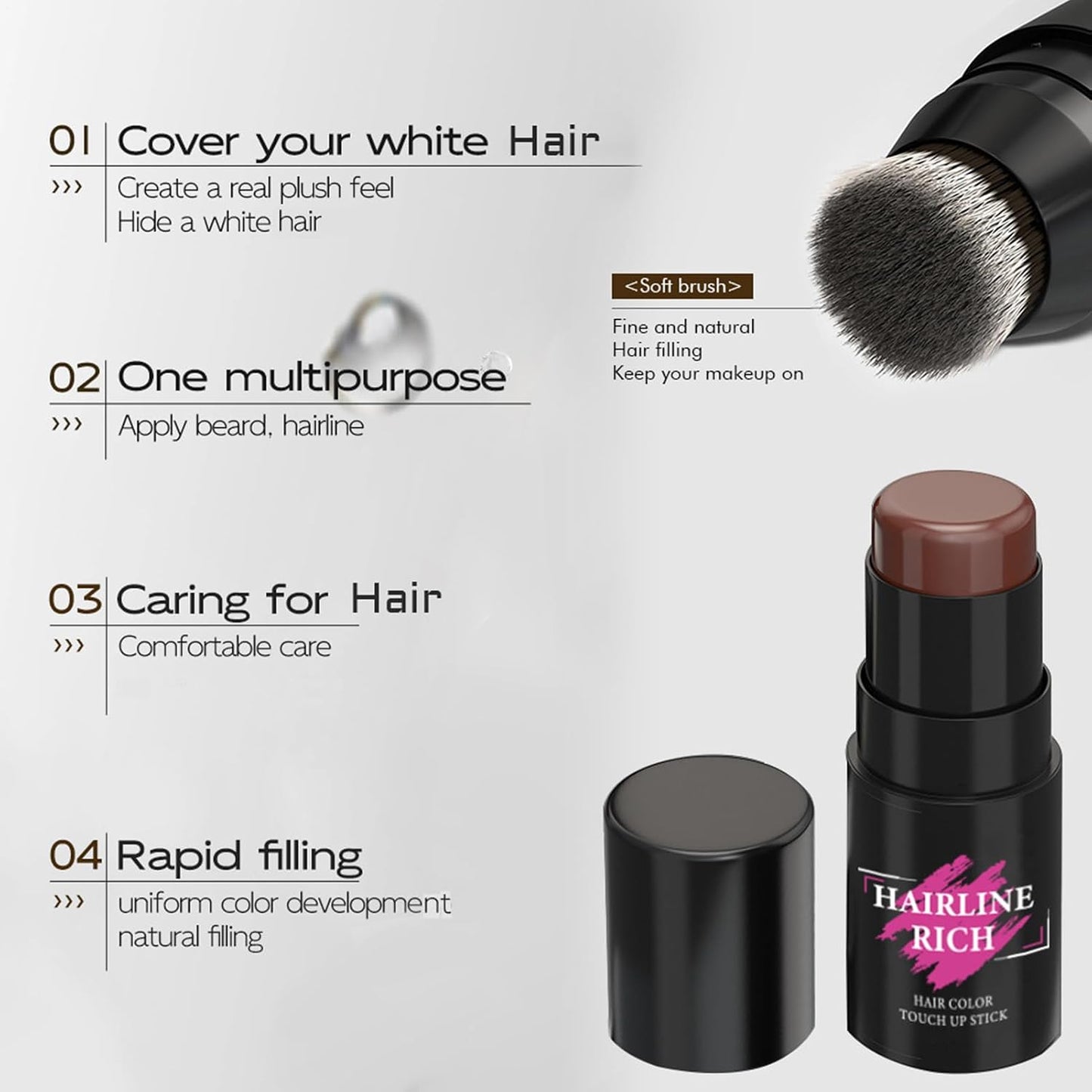 Hair Powder for Women - Waterproof Natural Hair Corrector | Cream Hair Colour for Light Areas, Scalp and Eyebrows, Daily Use, for Women and Women