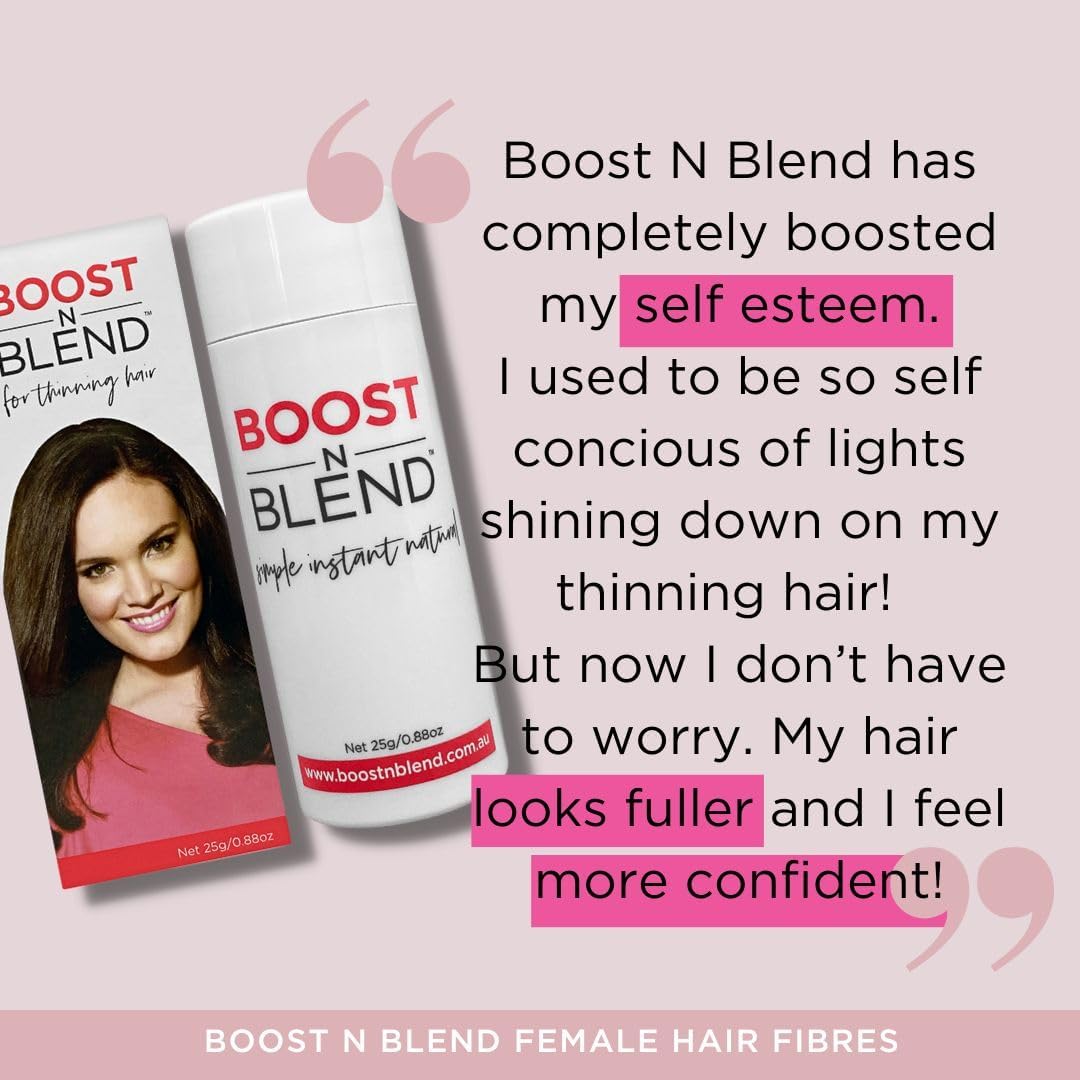 Boost N Blend Scalp Concealer, Powder and Fibers for Thinning Hair &amp; Visible Scalp - Volumizer for Women (25g/0.88oz)