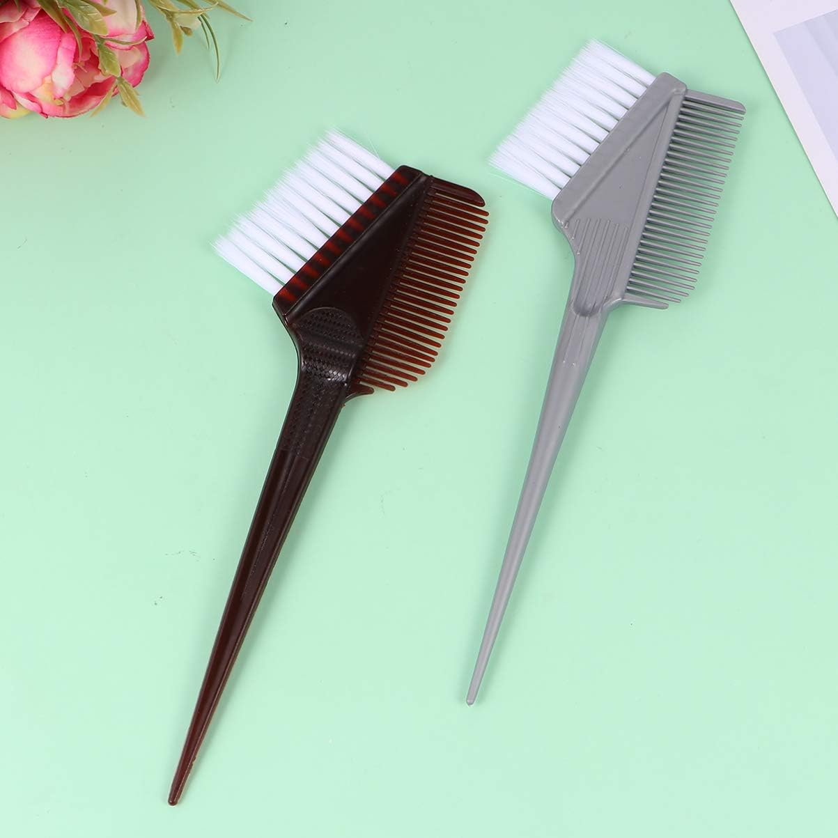 FRCOLOR 4pcs Hair Dye Coloring Brushes Set, Hair Tint Brush Applicator for Salon and Home Use