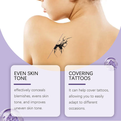 Waterproof Leg Makeup to Cover Veins - Full Coverage Tattoo Cover Up No Transfer Body Makeup - Body Concealer for Mature Skin - Natural Long Lasting Scar CoverUp Makeup for All Skin Tones,No Transfer