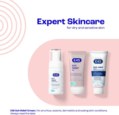 E45 Itch Relief Coolmousse 100ml – Face and Body Foam for Dry Skin, Itchy Skin and Irritated Skin - Cooling Foam to Soothe Itchy Skin