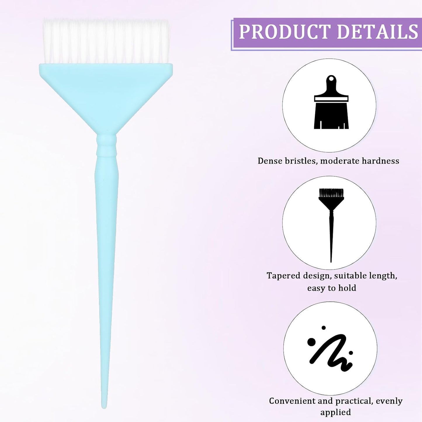 Molain 4 Pack Hair Dye Color Brush Set, Classic Dying Brush Multiuse Color Applicator for Salon and DIY Home Tinting