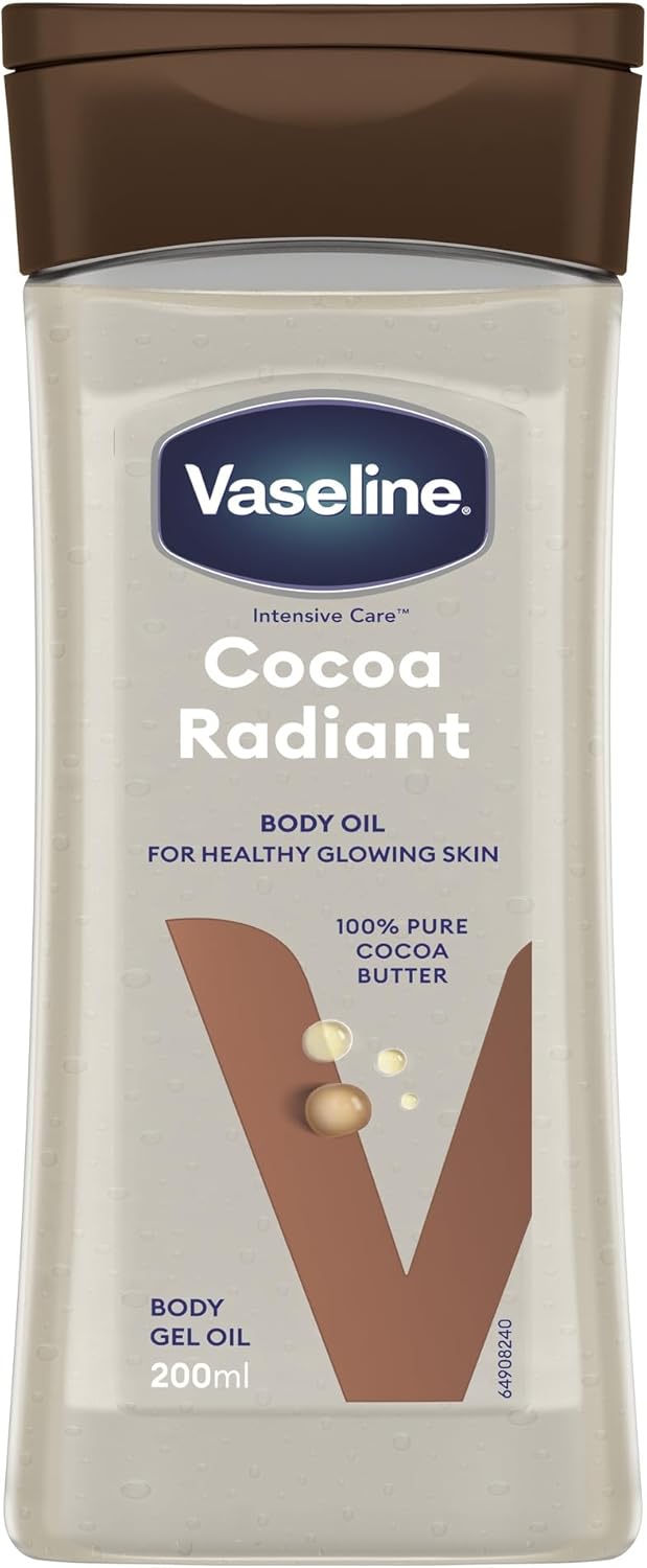 Vaseline Intensive Care Cocoa Radiant Body Oil – a smooth finish for dry skin