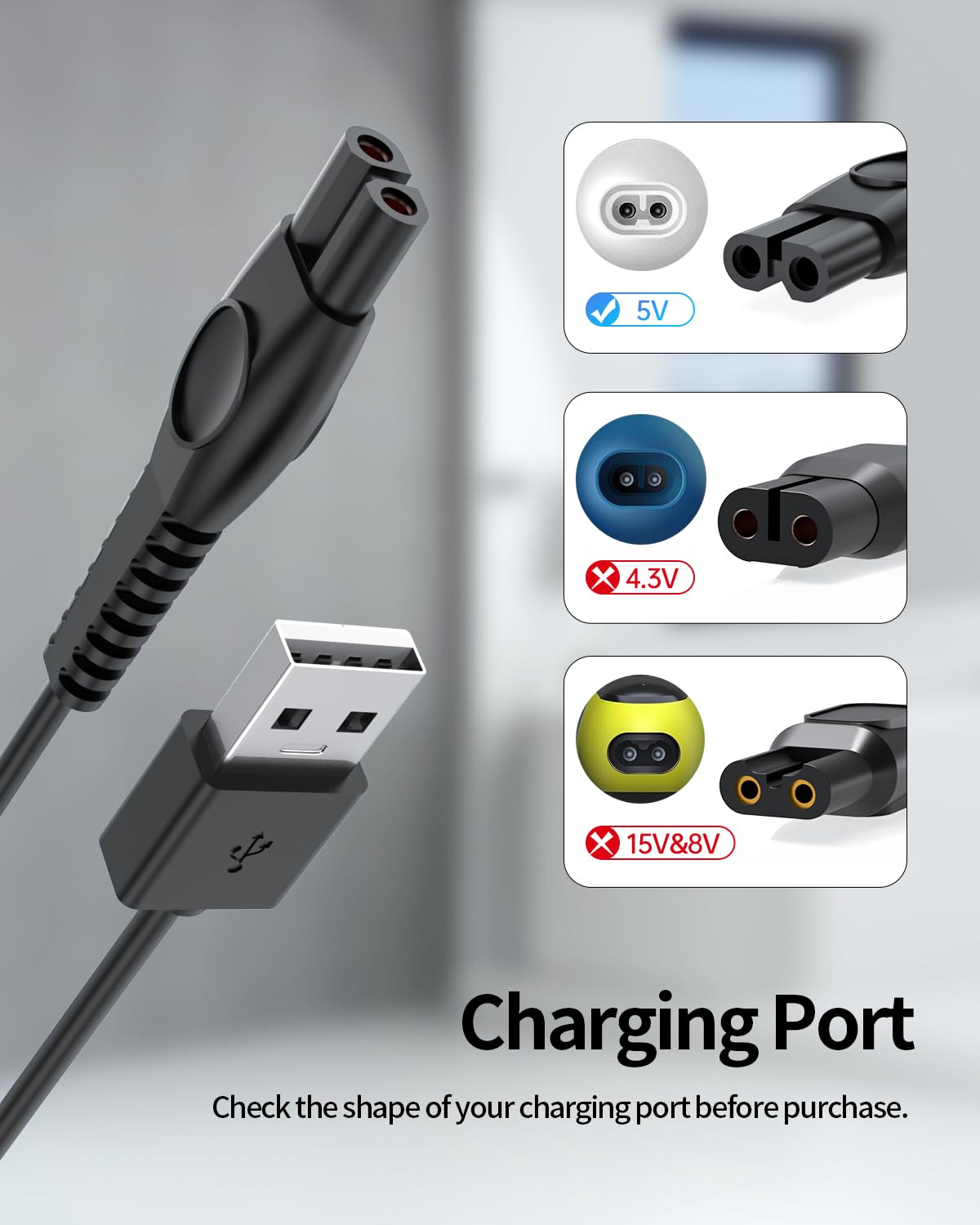 Superer 5V Charging Cable – The Practical Spare for Your Philips One Blade