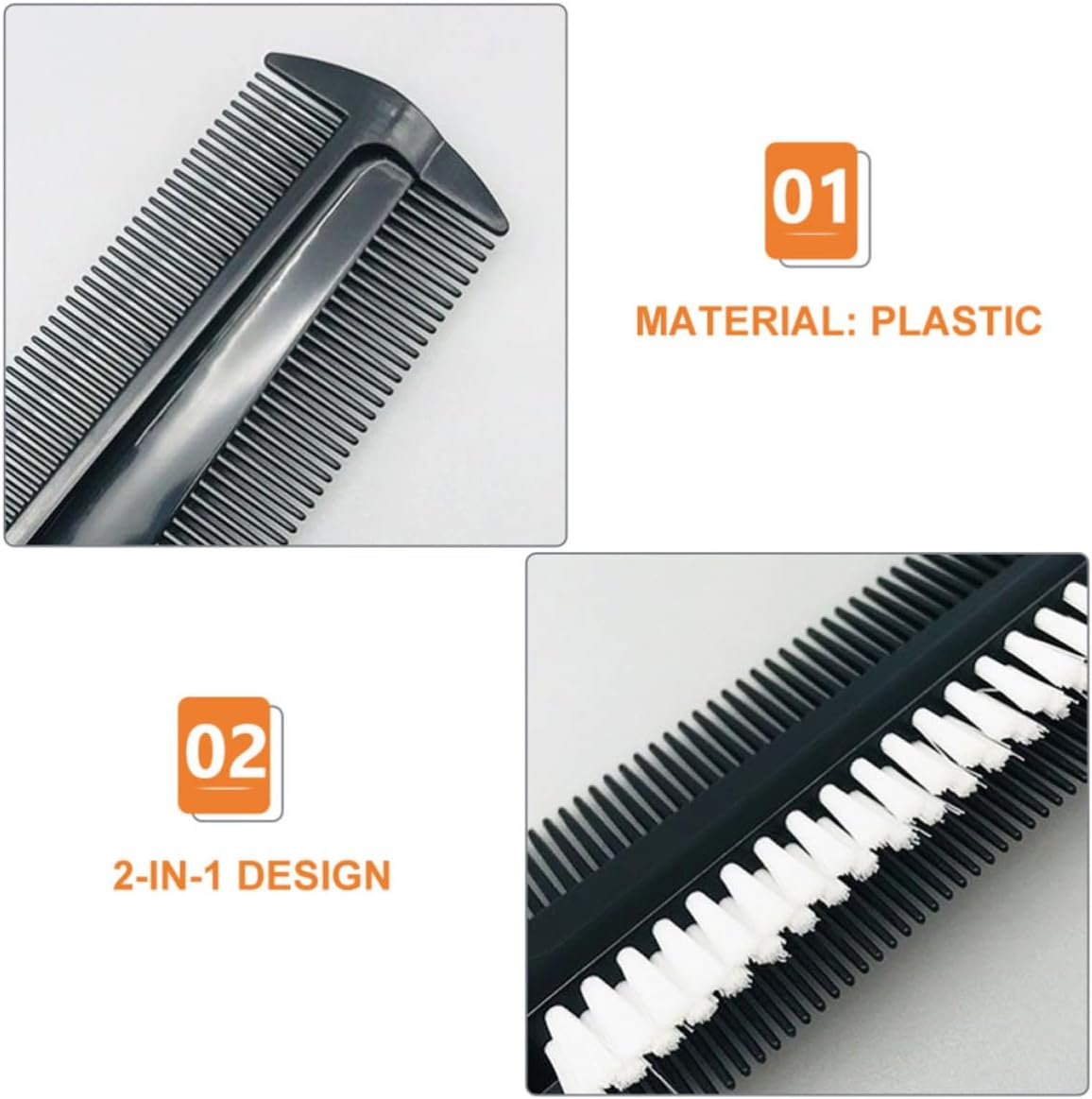 Hair Dye Applicator Brush Double Sided 2pcs Plastic Portable Hair Coloring Comb for Barber and Treatment