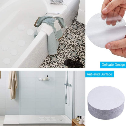 40 Pieces Round Non-Slip Safety Shower Treads Self Adhesive Bathtub Stickers Round Non-Slip Bath Stickers 10 cm/4 Inch, Clear