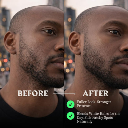 Beard pencil filler - 1 comb &amp; 1 pencil - jet black - 2 heads - 2025 design