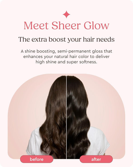 Glaze Supergloss Sheer Glow Clear Hair Gloss Mini - Smooths, Lightweight, Adds Mirror Shine, Improves Look of Damaged Hair - Travel Size - 50 ml