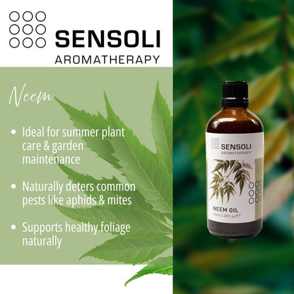 Neem Oil 100ml - 100% Pure Cold-Pressed Carrier - Natural Botanical for Skin, Hair, Plants &amp; Gardening Use