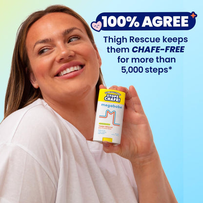 Megababe Unscented Anti-Chafing Sticks for Thigh Rescue | Prevents Friction and Skin Irritation | Thighs, Arms, Bra Lines and More | 50 ml