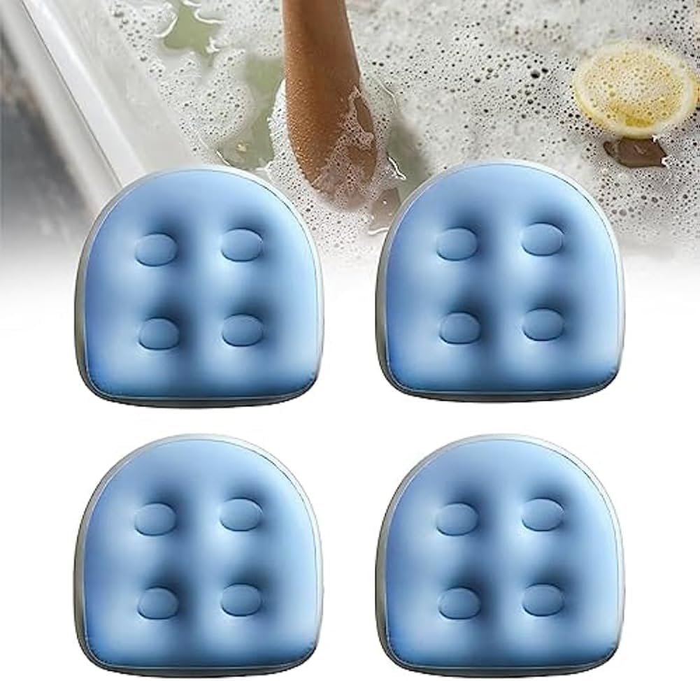 4 PCS Inflatable Booster Seat, Cushion Spas Booster Seat Back Pad, Pillow with Non-Slip, Soft Spa Cushion Massage Mat for Indoor or Outdoor Spa &amp; Rest
