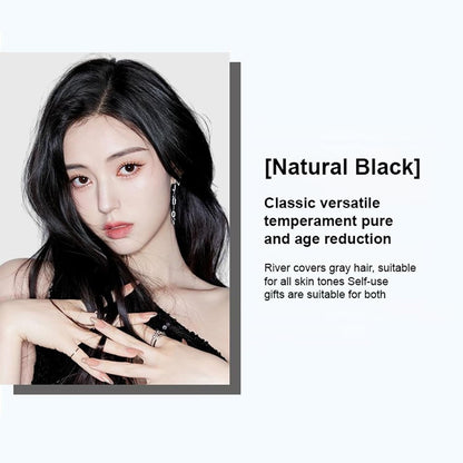 ZhiHuaShi Caviar Protein Hair Dye,Hair Dye Shampoo,Easy Hair Color,Cover Gray Hair,Zhihuashi Herbal Shampoo,Vegetable Extracts,Black Shampoo For Grey Hair,Shampoo Hair Dye (Dark brown, 500ml)