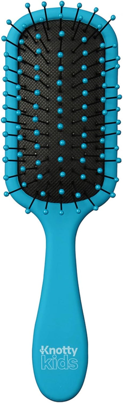 The Knot Dr. Toddler Hair Brush | Detangling Brush for Curly, Thick or Straight Hair | FLEXALITE™ Bristles Help Reduce Breakage &amp; Tangles, Knotty Kids, Bumbleberry Blue