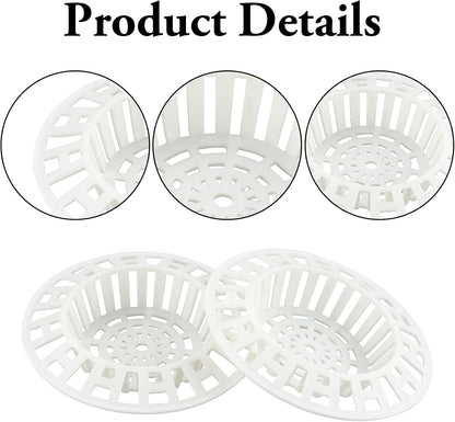 2 Pcs Plastic Sink Strainer, White Drain Hair Catcher Hair Plug Hole Plastic Lightweight Sink Filter Hair Trap Catch Waste Filter Plug Drain Filter Hair Stopper for Kitchen Bathroom Bathtub Shower