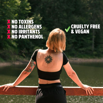Tattoo Aftercare - Heals &amp; Brightens Tattoos, Natural, Organic, Cruelty Free, Rich Creamy Vegan Body Butter 100ml UK Made