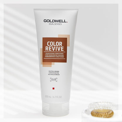 Goldwell Dualsenses Color Revive Conditioner, Neutral Brown, Refreshes Color, 200ml