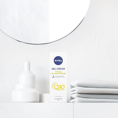 NIVEA Q10 Firming + Good-bye Cellulite Gel Cream, 200ml, Anti Cellulite Cream with Lotus Extract and Co-Enzyme Q10, Noticeable Results in 3 Weeks