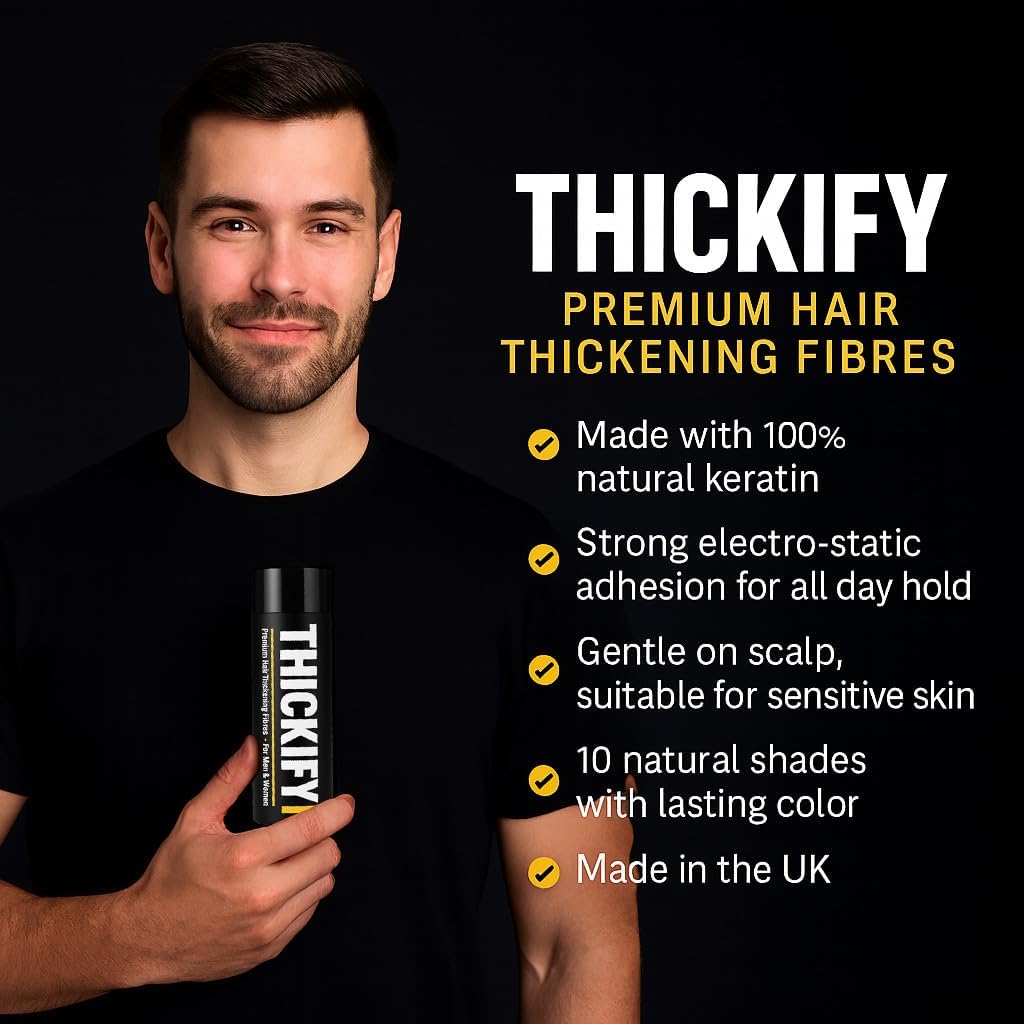 Hair Fibres for Thinning Hair Undetectable &amp; Natural - 28g Bottle - Completely Conceals Hair Loss Instantly - Hair Thickener &amp; Topper for Fine Hair for Women &amp; Men (Medium Brown), Pack of 1