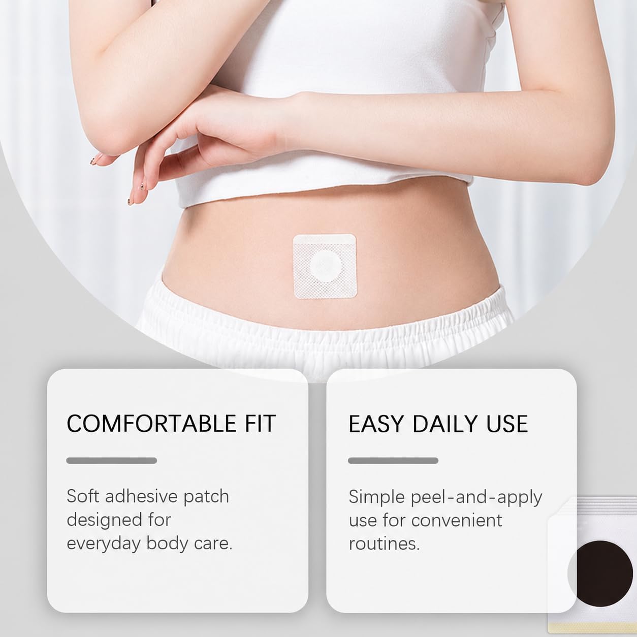 Weight Less Patch, 60 pcs Slimming Patches for Belly Fat – Plant-Powered Sweat-Activated Formula | Portable Plant Extract Patch for Abdomen, Waist, Arms &amp; Thighs, Soft Peel-and-Apply Design