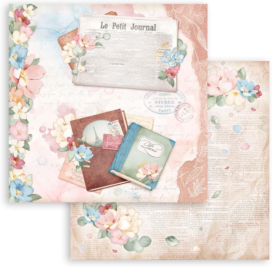 Stamperia Scrapbooking Pad-Create Happiness Oh La La!, Multicoloured, 12 x 12 inches