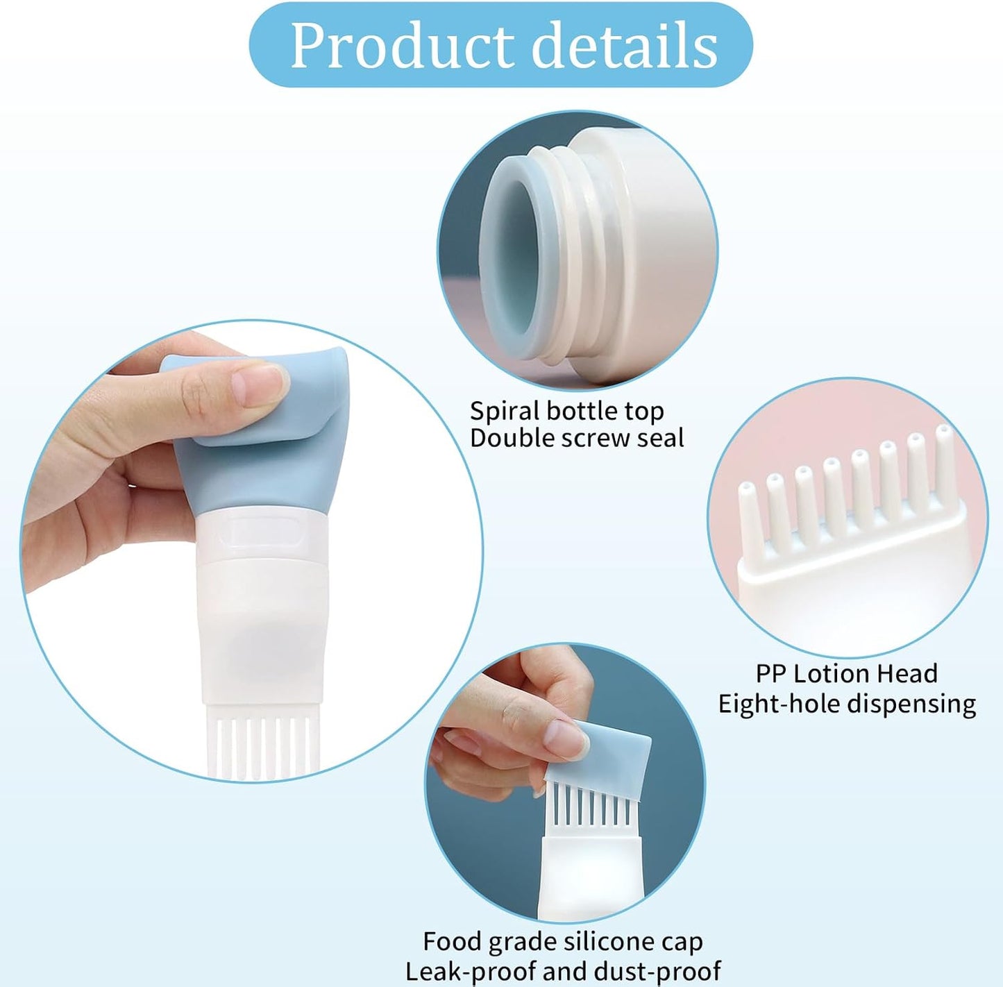 80ml Hair Oil Applicator Bottle, Root Comb Applicator Bottle Hair Dyeing Brush Oil Comb Hair Dying Tools for Dyeing Shampoo Tools, 2 Pack