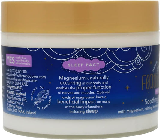 Feather &amp; Down Magnesium Butter for Sleep - Lavender &amp; Chamomile Soothing Body Butter (300ml) to support relaxation in your self care routine.