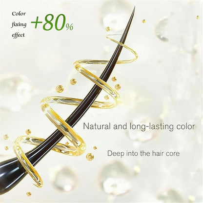 Long-Lasting Plant-Based Foam Hair Dye, Bubble Hair Dye Shampoo, Quick-Acting Bubble Hairs Dyes, Pure Plant Extract for Grey Hair Color Bubble Dyes, Easy to Operate (Black)