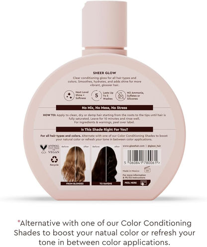 Glaze Supergloss Sheer Glow Clear Hair Gloss Mini - Smooths, Lightweight, Adds Mirror Shine, Improves Look of Damaged Hair - Travel Size - 50 ml