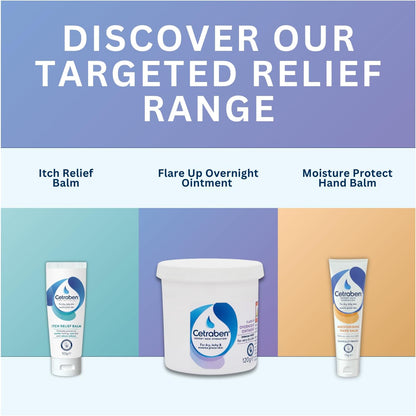 Cetraben Flare Up Overnight Ointment, Relieves Dry, Itchy &amp; Eczema-Prone Skin, Rich Formulation for Intense Hydration, Protects Skin from Irritants, For Overnight Use, Fragrance Free, 1 x 120g
