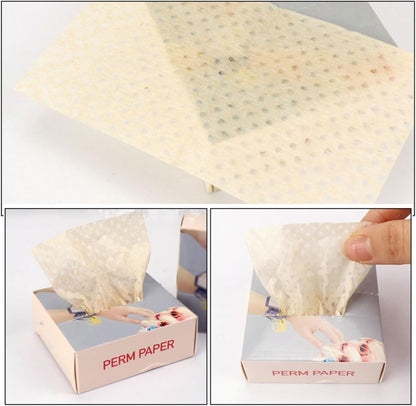 FRCOLOR 200Pcs Disposable Ultrathin Perm Papers for Hair Salon - Hot and Cold Perming, Professional Hairdressing End Papers for Perm Rods