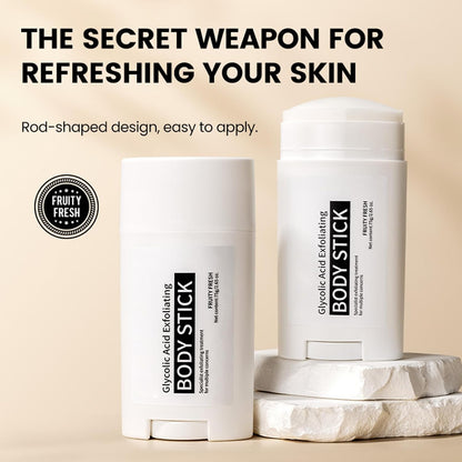 Glycolic Acid Exfoliating Body Stick, Glycolic Acid Stick for Gentle Exfoliation, Smooths Rough Texture, Boosts Radiant Glow, Body Care Balm for Underarms Legs &amp; Full Body, 2.65 Oz