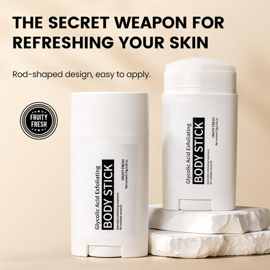 Glycolic Acid Exfoliating Body Stick, Glycolic Acid Stick for Gentle Exfoliation, Smooths Rough Texture, Boosts Radiant Glow, Body Care Balm for Underarms Legs &amp; Full Body, 2.65 Oz