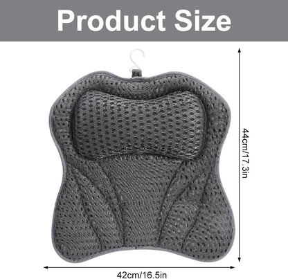 Bath Pillow – Bath Cushion for Head and Neck, Soft 4D Air Bathtub Pillow with Ergonomic Design, Perfect for Relaxing Baths and Spa at Home
