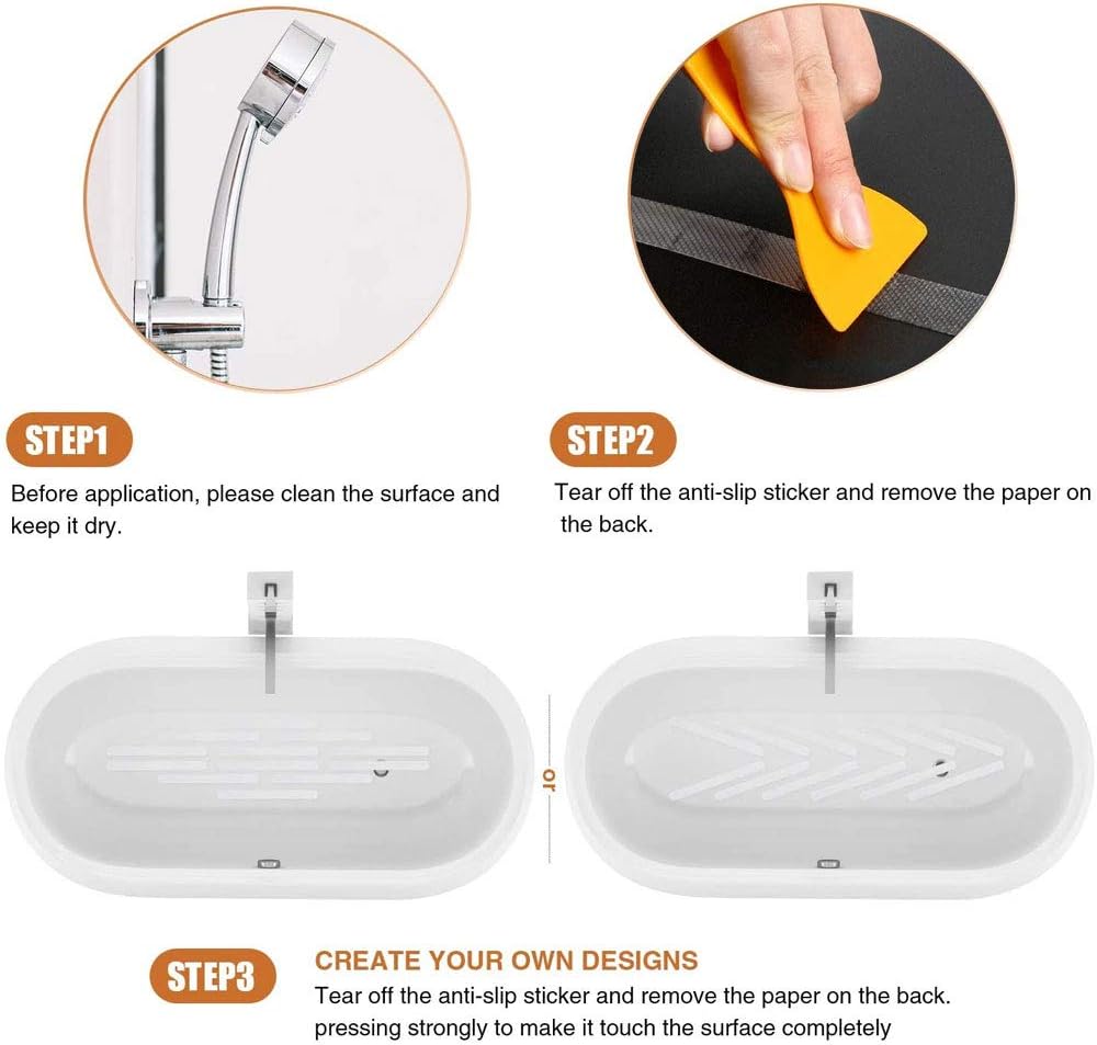 36pcs Non-Slip Strip Stickers, Anti Slip Grip Stickers Non Slip Strips Pad Bathtub Flooring Safety Tape Mat for Bath Shower (20mm * 200mm)