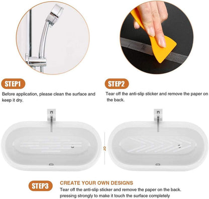 36pcs Non-Slip Strip Stickers, Anti Slip Grip Stickers Non Slip Strips Pad Bathtub Flooring Safety Tape Mat for Bath Shower (20mm * 200mm)