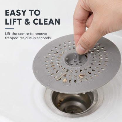 Shower Drain Hair Catcher Trap 3 PCS – Raised Dome Silicone Sink Strainer with Micro Holes – Anti Clog Bath Plug Hole Cover Filter for Bathtubs and Showers