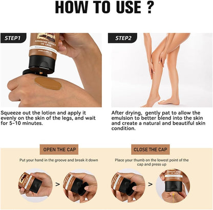Leg Makeup - Body Coverage Perfector,All Over Complexion Perfector,Tattoo Cover Up Cream,Waterproof Long-Lasting Sweat-Proof Concealer (#3)