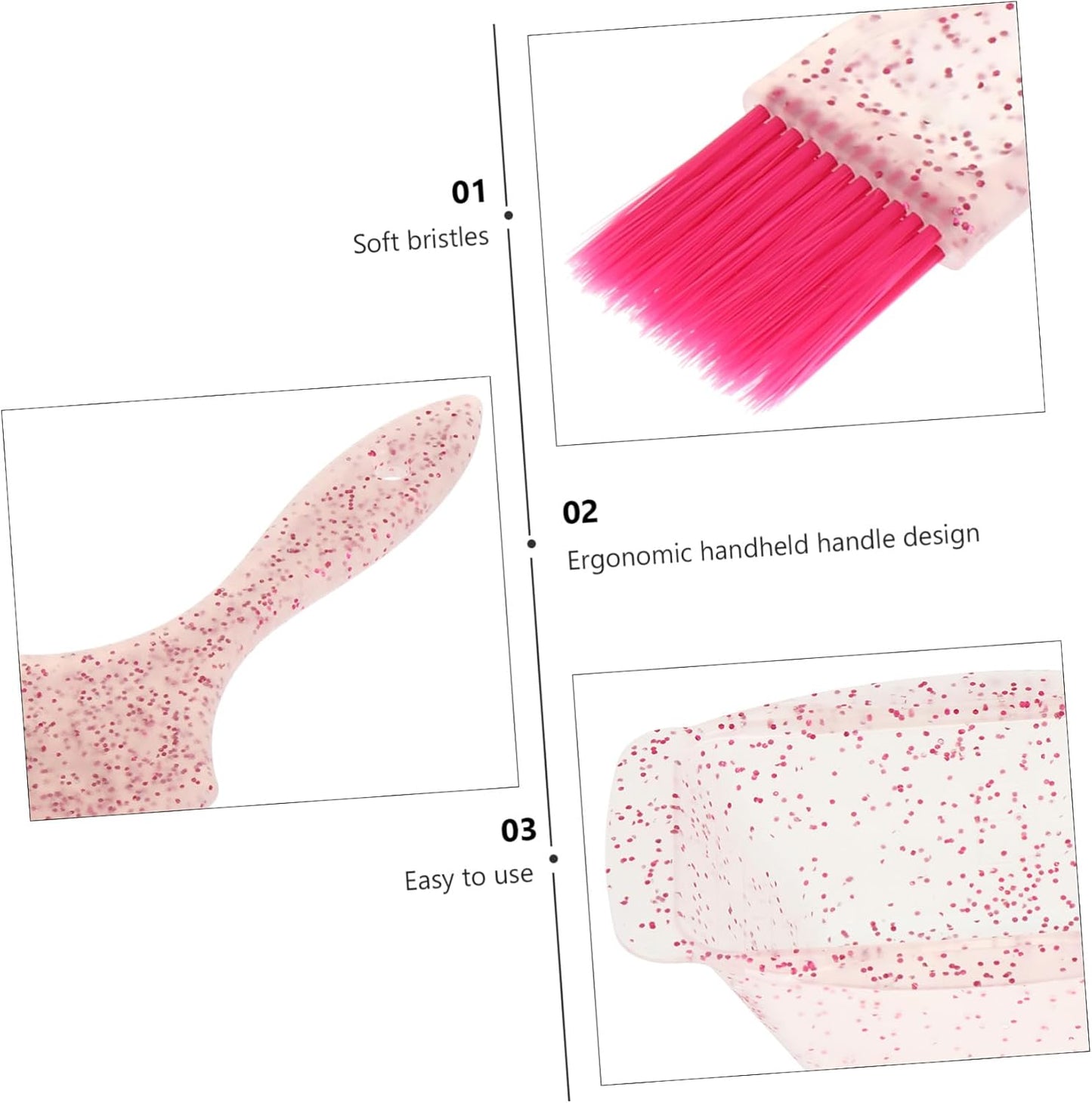 minkissy Hair Dye Bowl Hair Coloring Brush Set Hair Dye Brush and Bowl Set Professional Hair Dye Kit Salon Hair Coloring Dyeing Kit Tint Tool (Pink) Hair Dyeing Brush Set Hair Blow Dryer Brush