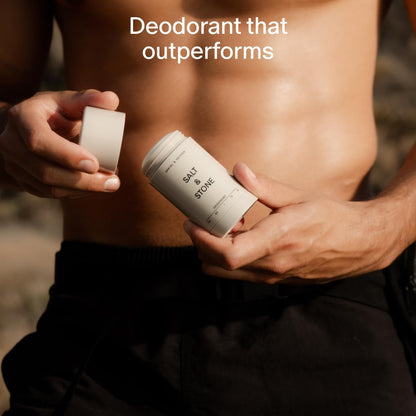 SALT &amp; STONE Natural Deodorant - Santal | Extra Strength Natural Deodorant for Women &amp; Men | Aluminum Free with Probiotics, Seaweed Extracts &amp; Shea Butter (2.6 oz)