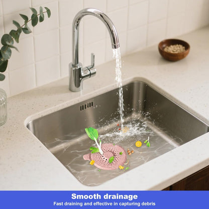 Silicone Drain Protector with Sucker, 4pcs Silicone Drain Protector, Sink Strainer Protector Hair Catcher for Shower Drain with Strong Suction Cup Sink Strainer Protector Shower Drain Cover