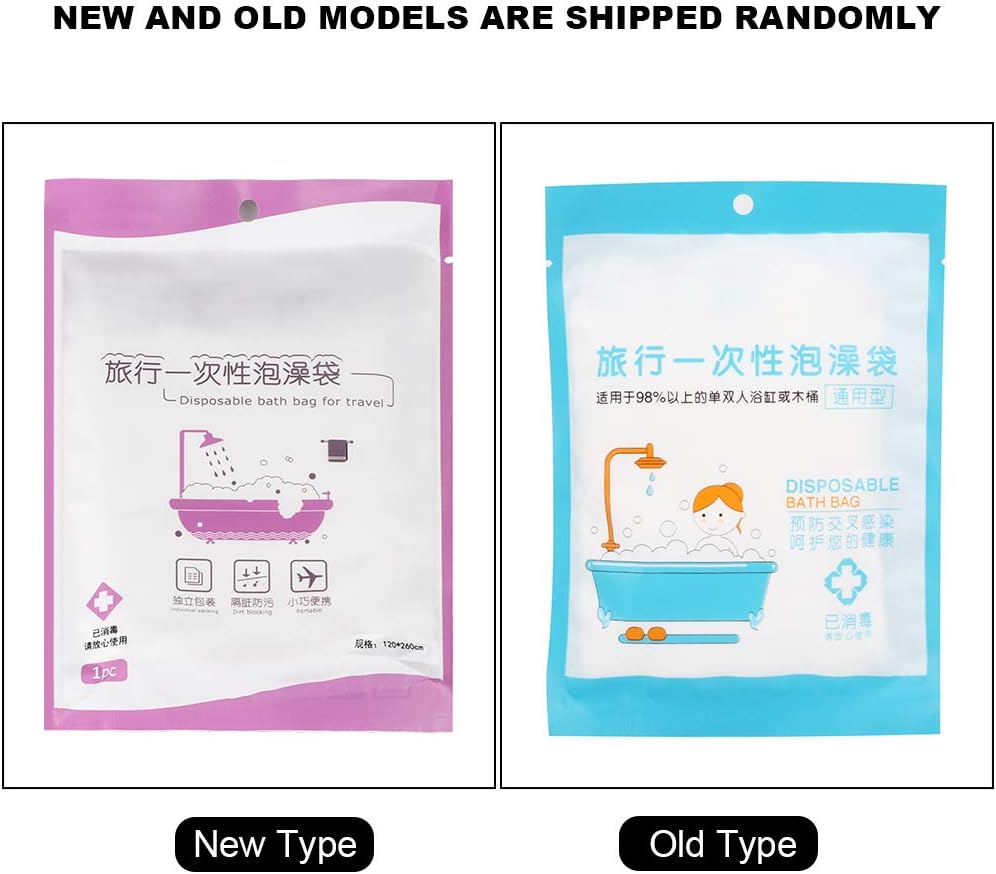 Oversized Bath Bag Cover Film, Avoid Cross, for Household Hotel Travel Spa, PVC, HDPE, 120cm, 520cm