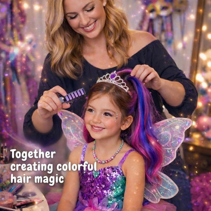Magicat vibrant washable hair chalk for kids I non-toxic temporary kids hair dye I kpop gifts for girls I party favor set for children I creative style for ages 3-10