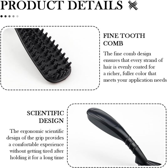 FERCAISH Professional Hair Dye Brushes, 6 Pack, Black, Plastic, Women's Hair Comb, Salon &amp; Home Use, Balayage, Travel-Friendly